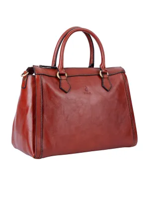 Vega Leather Shopper Bag - Brown