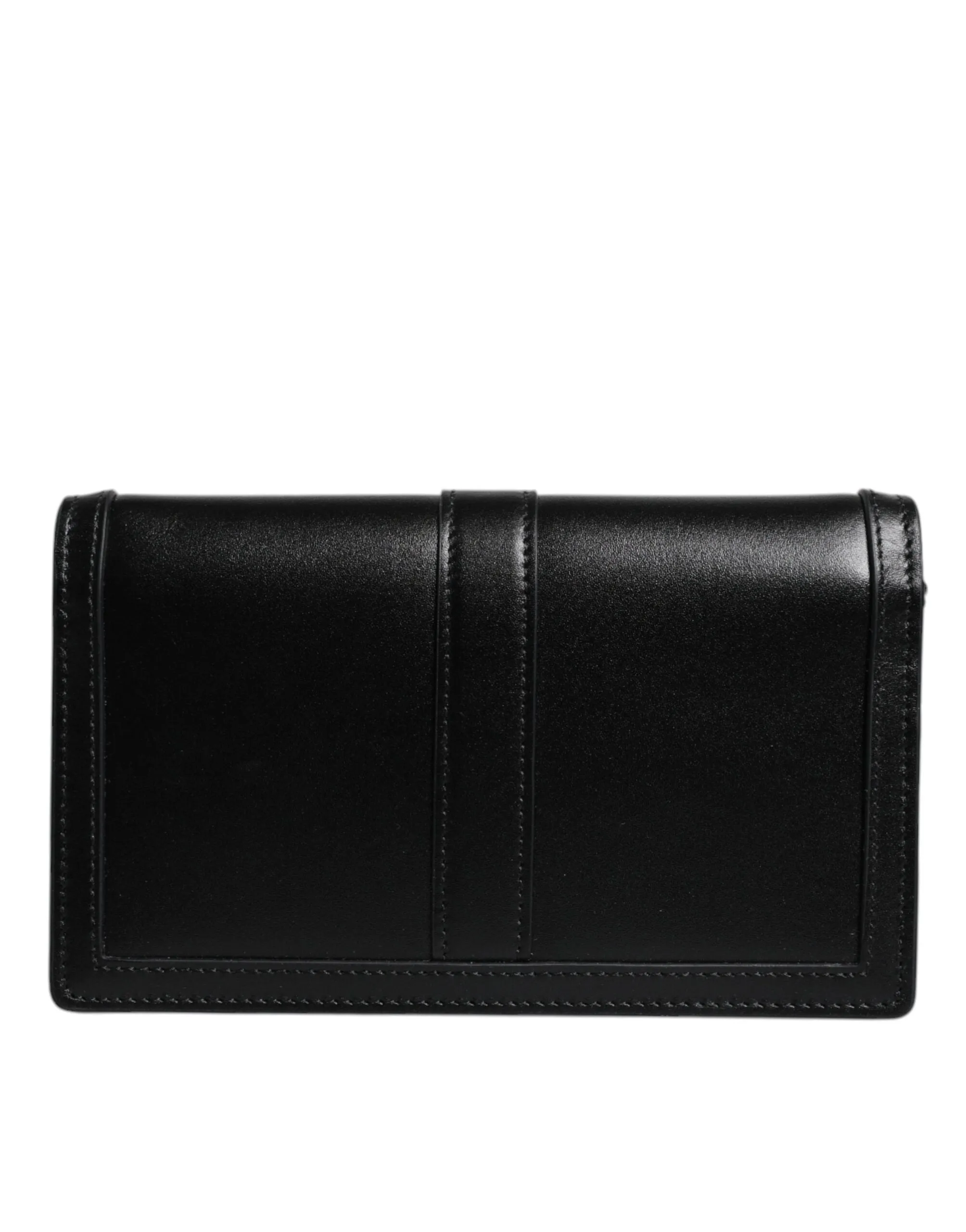 Versace Black Leather Calfskin Chain Strap Shoulder Crossbody Bag