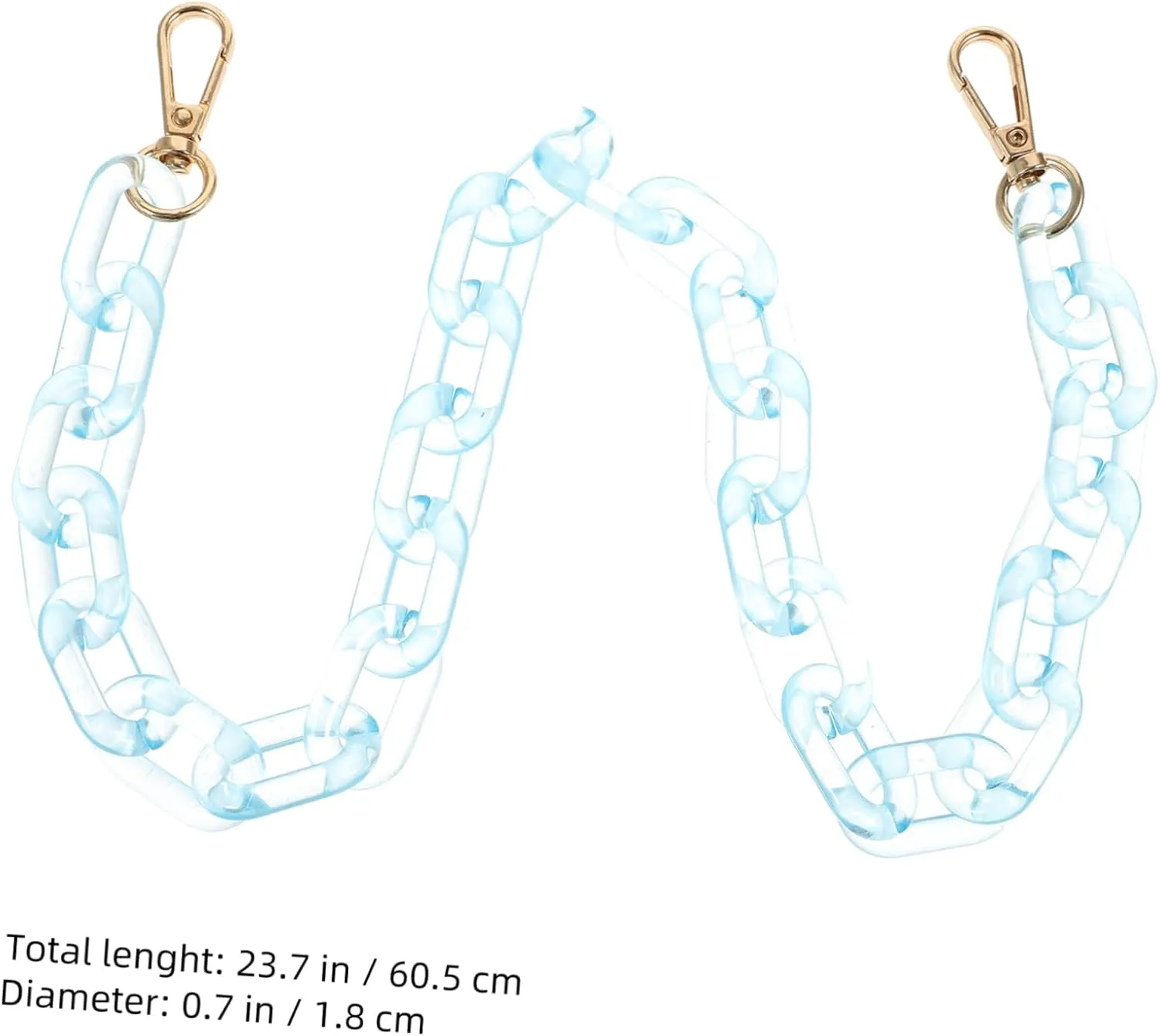 VILLCASE Fashionable Purse Chain Replacement Acrylic Bag Chain Link for Handbags Chained Handle for Purses Girls' DIY Bag