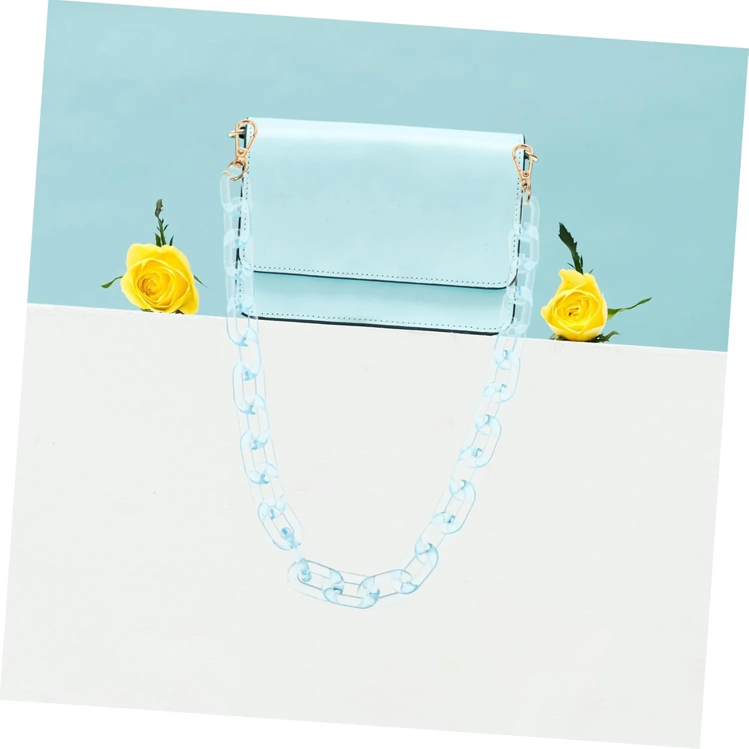 VILLCASE Fashionable Purse Chain Replacement Acrylic Bag Chain Link for Handbags Chained Handle for Purses Girls' DIY Bag