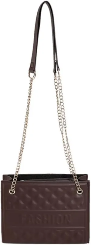 Vintage Casual Pressed Grids Crossbody Shoulder Bag Stylish and Versatile for Fashion Forward Individuals