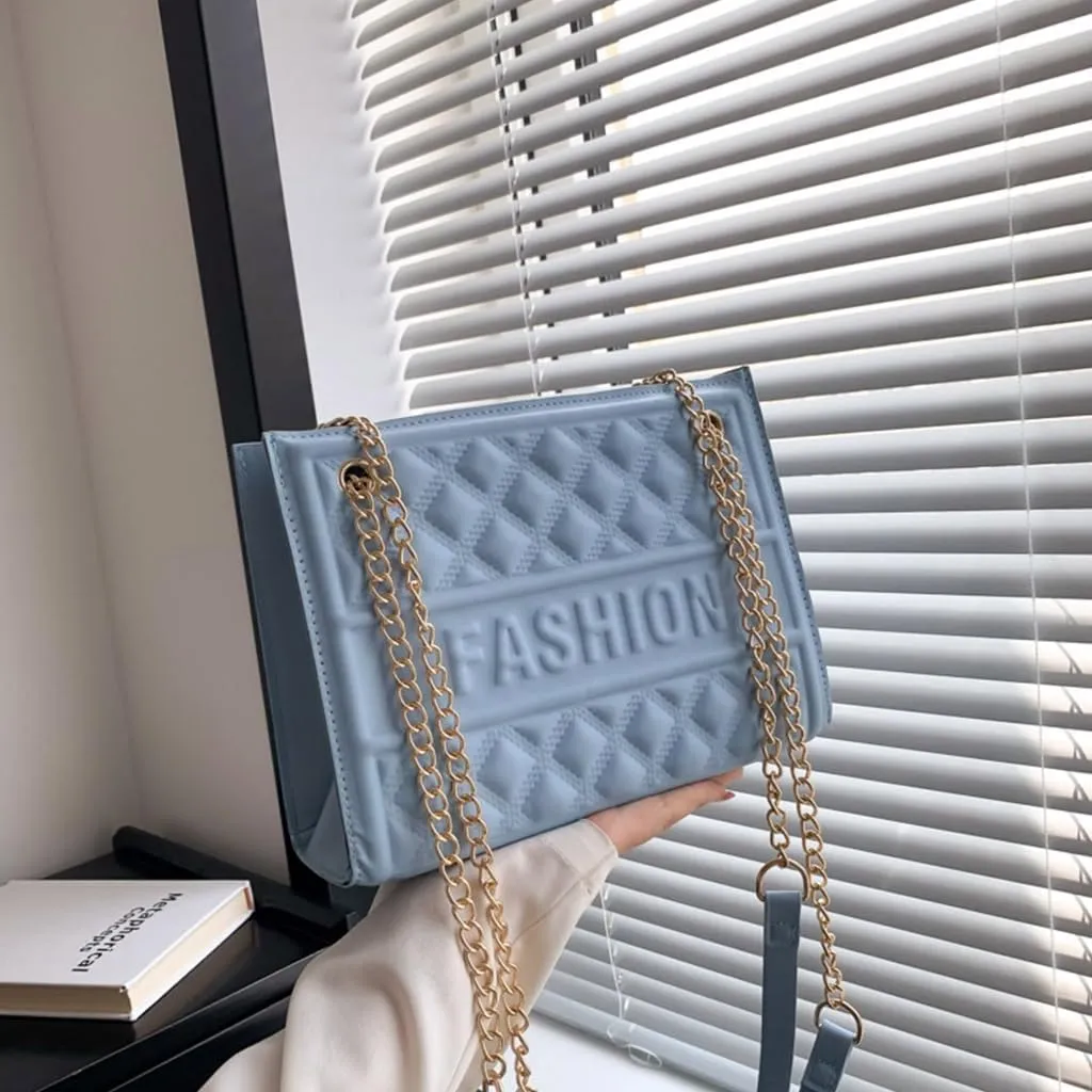 Vintage Casual Pressed Grids Crossbody Shoulder Bag Stylish and Versatile for Fashion Forward Individuals