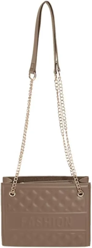 Vintage Casual Pressed Grids Crossbody Shoulder Bag Stylish and Versatile for Fashion Forward Individuals