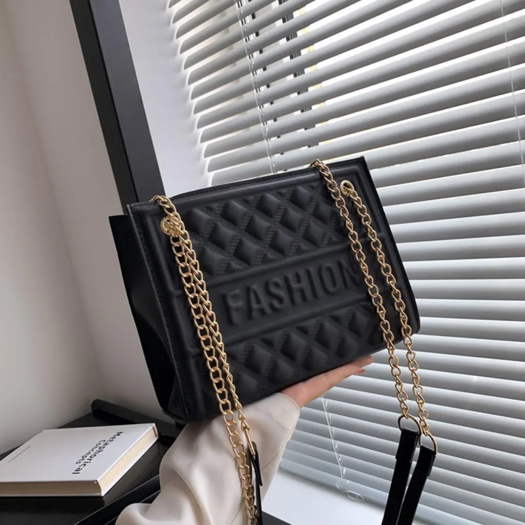 Vintage Casual Pressed Grids Crossbody Shoulder Bag Stylish and Versatile for Fashion Forward Individuals