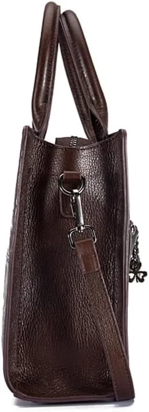 Vintage Women's Bag Embossed Handmade Rubbed Colour Splicing Fashion Crossbody Handbag