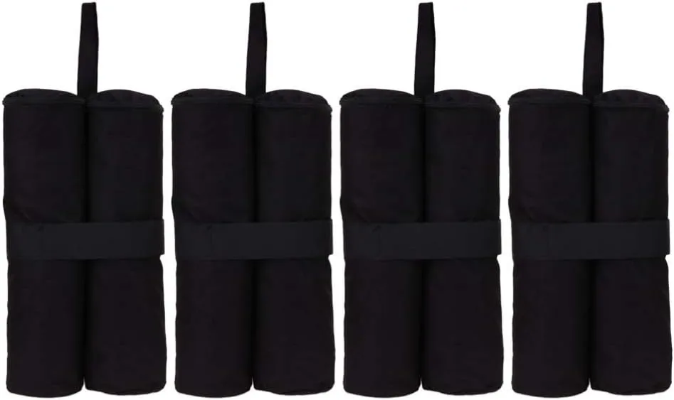 VOSAREA 4pcs Canopy Weight Bags Heavy Duty Tent Fixing Sand Bags Portable Solid Bags Sun Shelter for Hiking Camping Beach (Army Green)