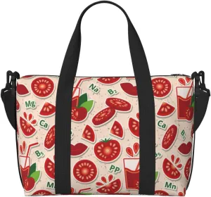VOSERY Laptop Tote Bag for Women Work - Cute Lips Tomato Juice Gym Bag for Women Men, Personal Item Crossbody Travel Bags for Women Men Carry On, Overnight Weekender Bags for Women Travel