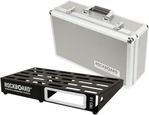 Warwick RockBoard TRES 3.0 Pedalboard, 9.25" x 16.75", Fits 5-10 Effects Pedals, ATA Flight Case Included