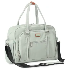 WelaVila Diaper Bag Messenger, Stylish Baby Bags with Changing Pad & Insulated Pockets for Mom & Dad, Unisex Multifunction Travel Diaper Tote – Sage Green