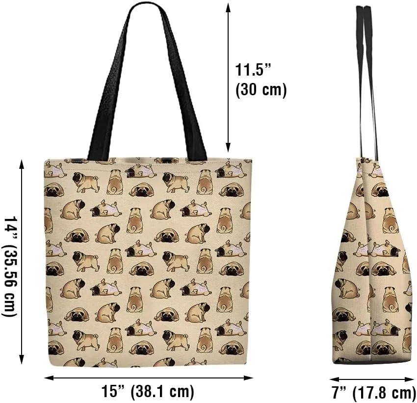 WIRESTER Big Tote Bag With Inner Pocket, Reusable Canvas Tote Bag for Women Girl, Beach Bag, Grocery Shopping Bag, Travel Bag