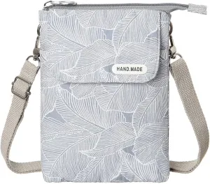 WITERY Leaf Pattern Canvas Cell Phone Purse Wallet Lightweight Small Crossbody Purse Bags for Women Girls