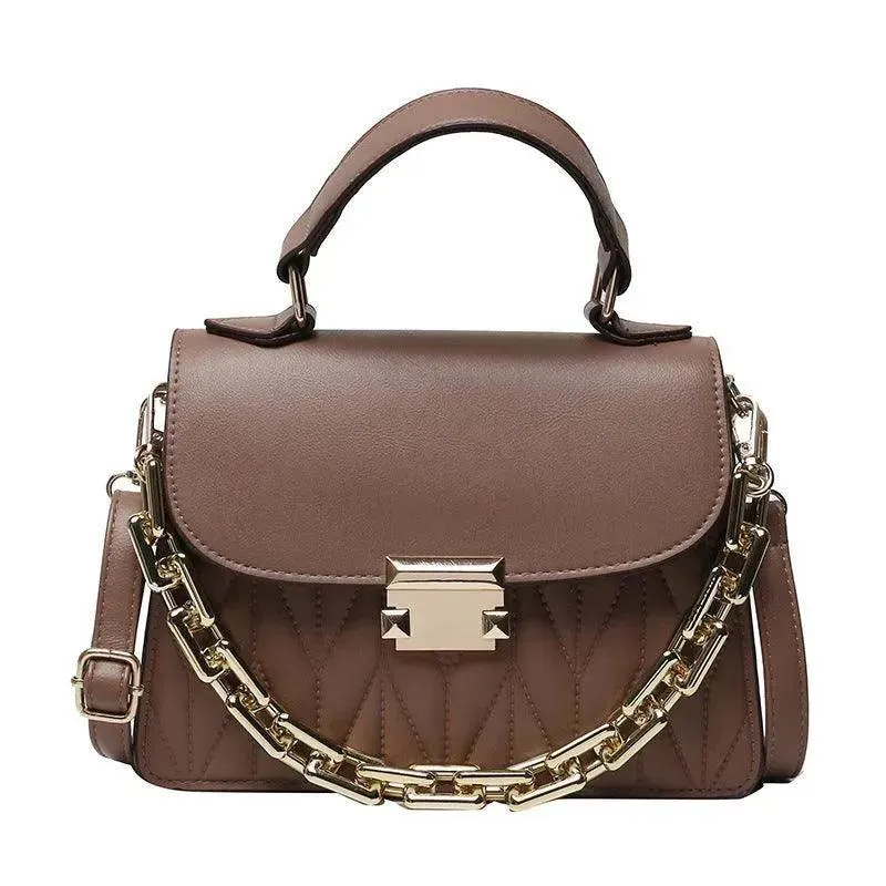 Women Chained Leather Handbag
