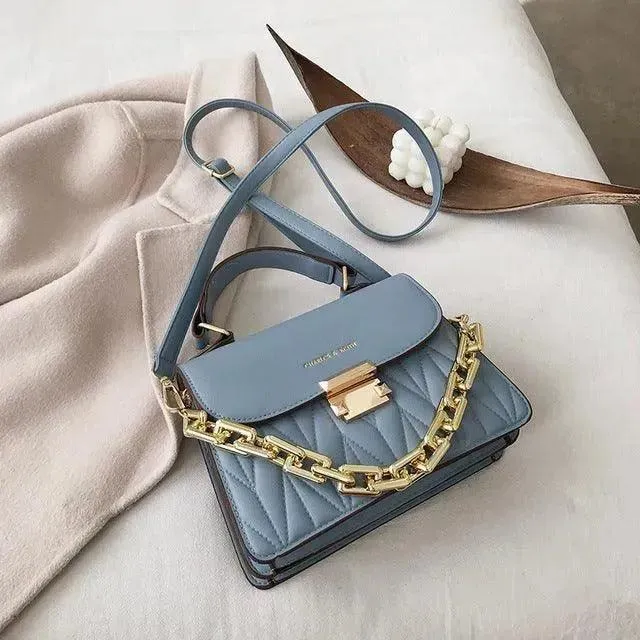 Women Chained Leather Handbag