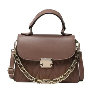 Women Chained Leather Handbag
