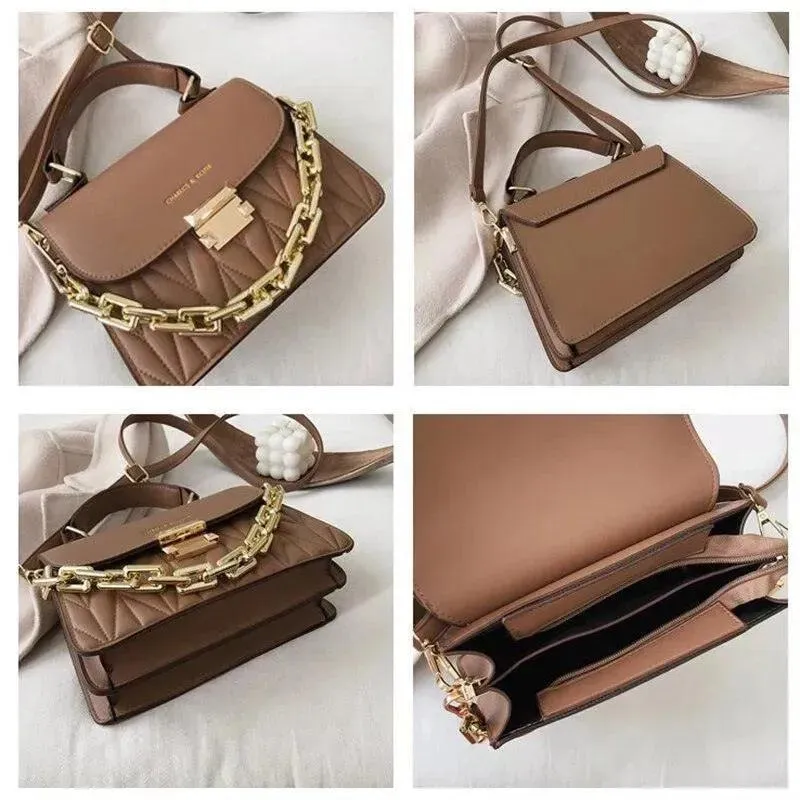 Women Chained Leather Handbag