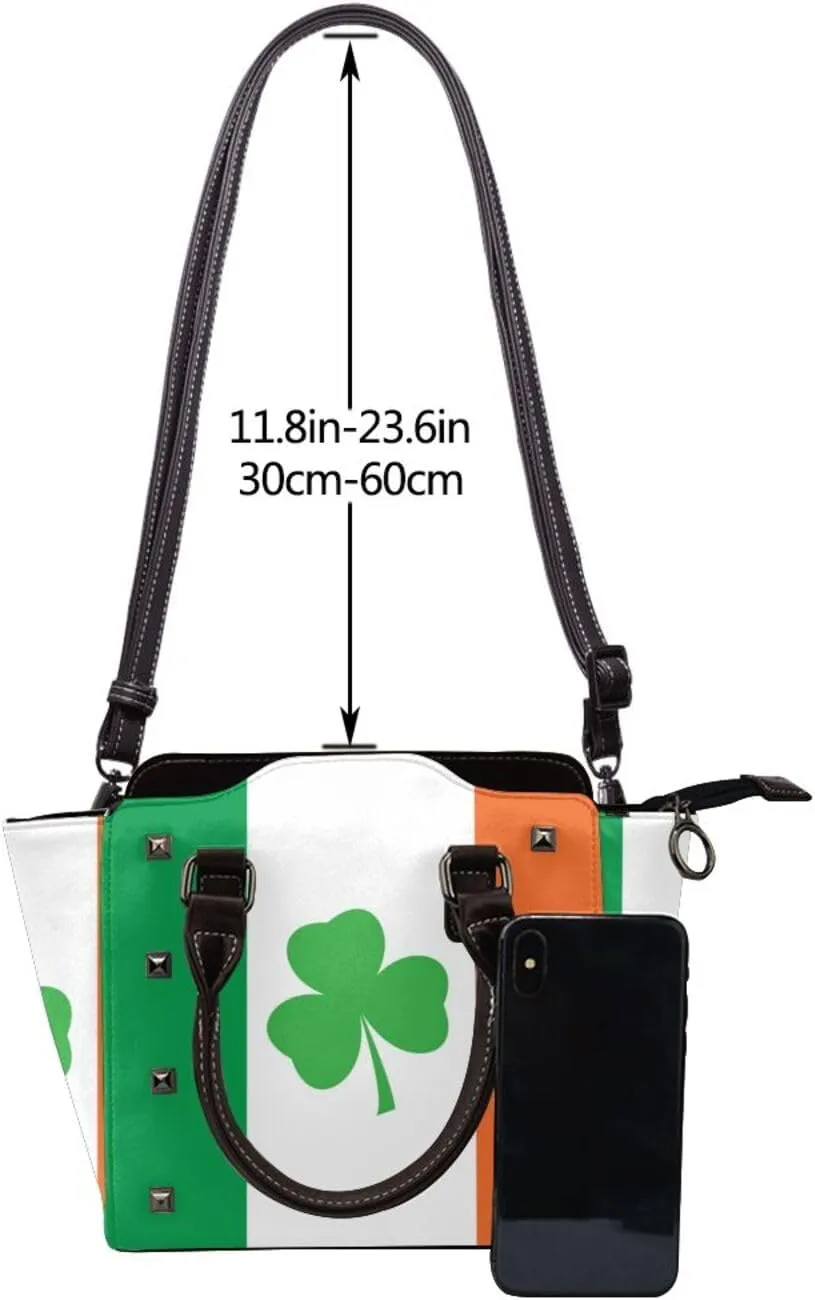 Women Handbag Large Capacity Shoulder Bag Studded Rivet Tote Satchel