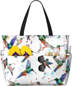 Women Large Beach Bag Travel Weekender Foldable Tote Bag for Pool Beach Vacation Gym
