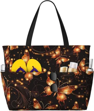 Women Large Beach Bag Travel Weekender Foldable Tote Bag for Pool Beach Vacation Gym
