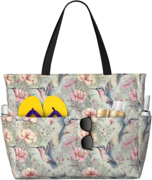 Women Large Beach Bag Travel Weekender Foldable Tote Bag for Pool Beach Vacation Gym