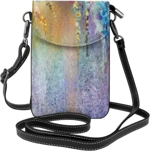 Women PU Leather Kawaii Embroidered Cute Mini Funny Sloths Print Crossbody Cell phone Bag/Coin Purse