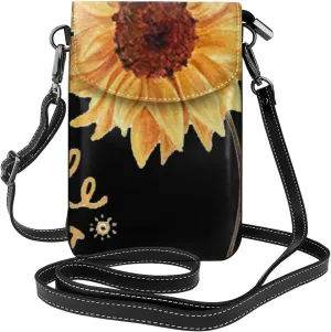 Women PU Leather Kawaii Embroidered Cute Mini Strawberry Print Crossbody Cell phone Bag/Coin Purse