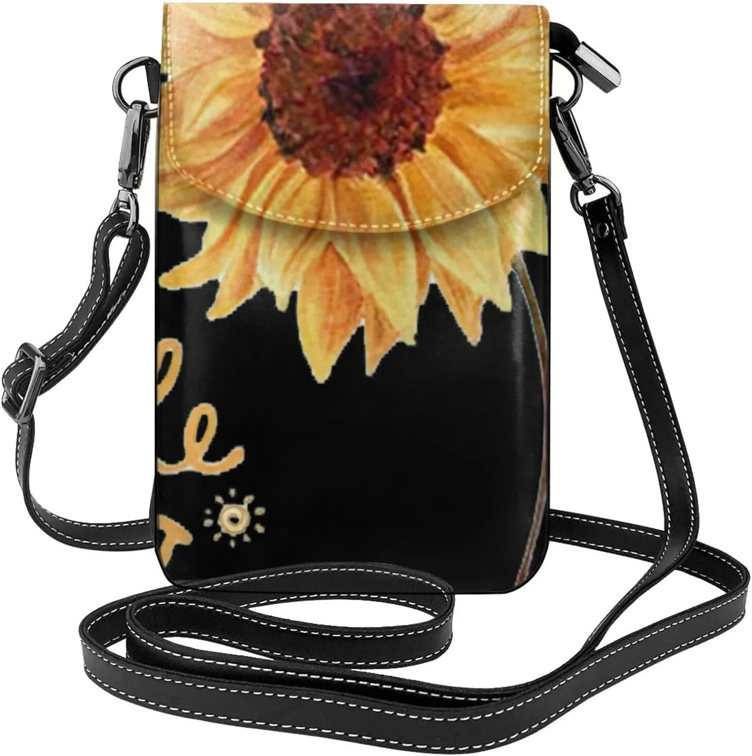 Women PU Leather Kawaii Embroidered Cute Mini Strawberry Print Crossbody Cell phone Bag/Coin Purse