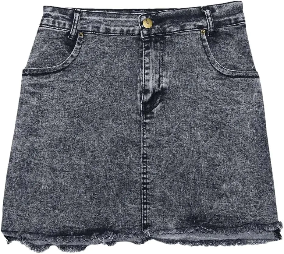 Women Sexy Denim Skirt for Sexy Bodycon Mini Jean Skirt Elegant Wrap Hip Vintage Streetwear Retro