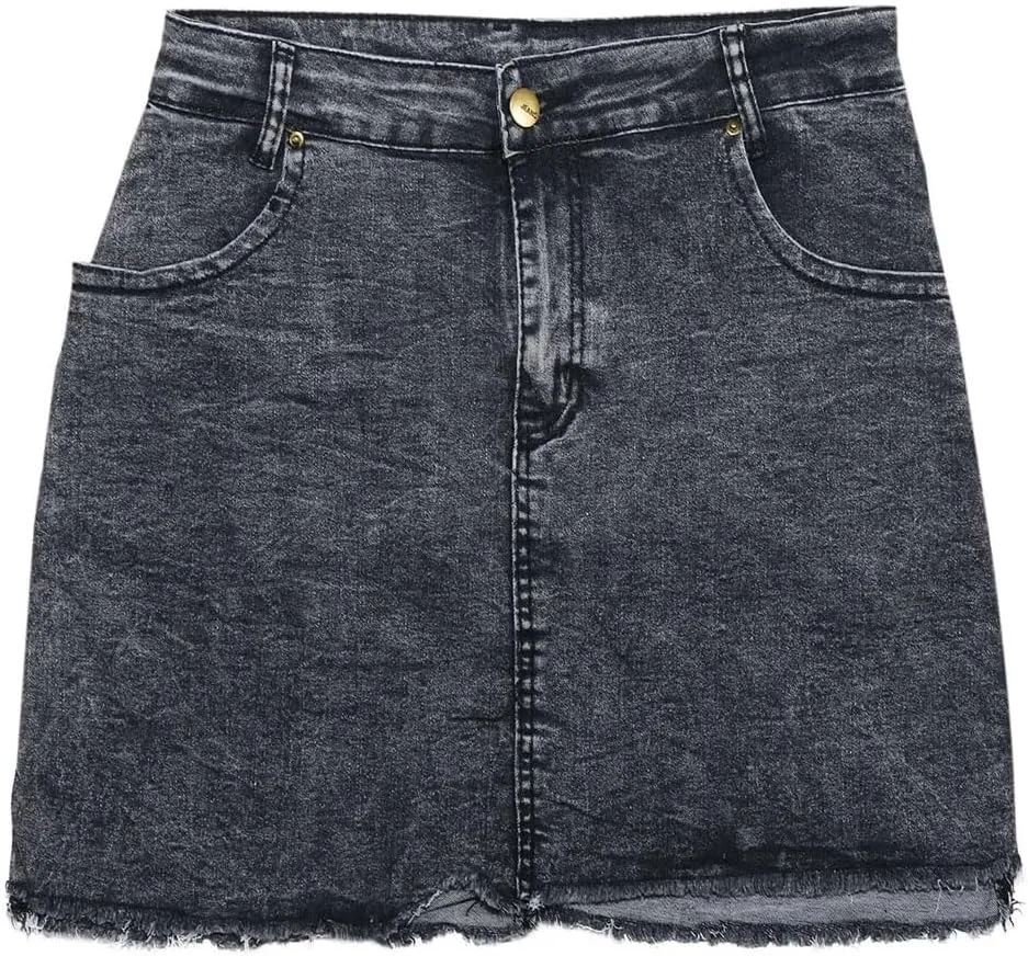 Women Sexy Denim Skirt for Sexy Bodycon Mini Jean Skirt Elegant Wrap Hip Vintage Streetwear Retro