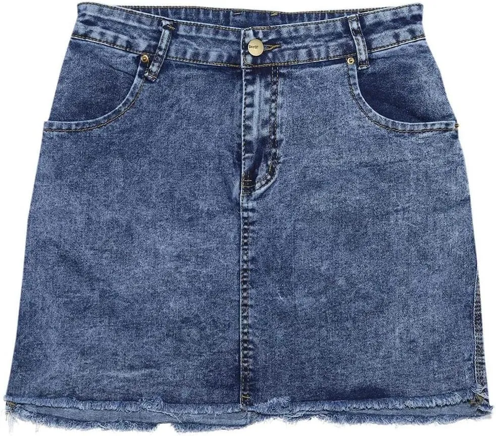 Women Sexy Denim Skirt for Sexy Bodycon Mini Jean Skirt Elegant Wrap Hip Vintage Streetwear Retro