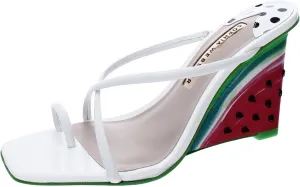 Womens Brooke Embellished Wedge Sandals White 37.5 Medium(B,M)