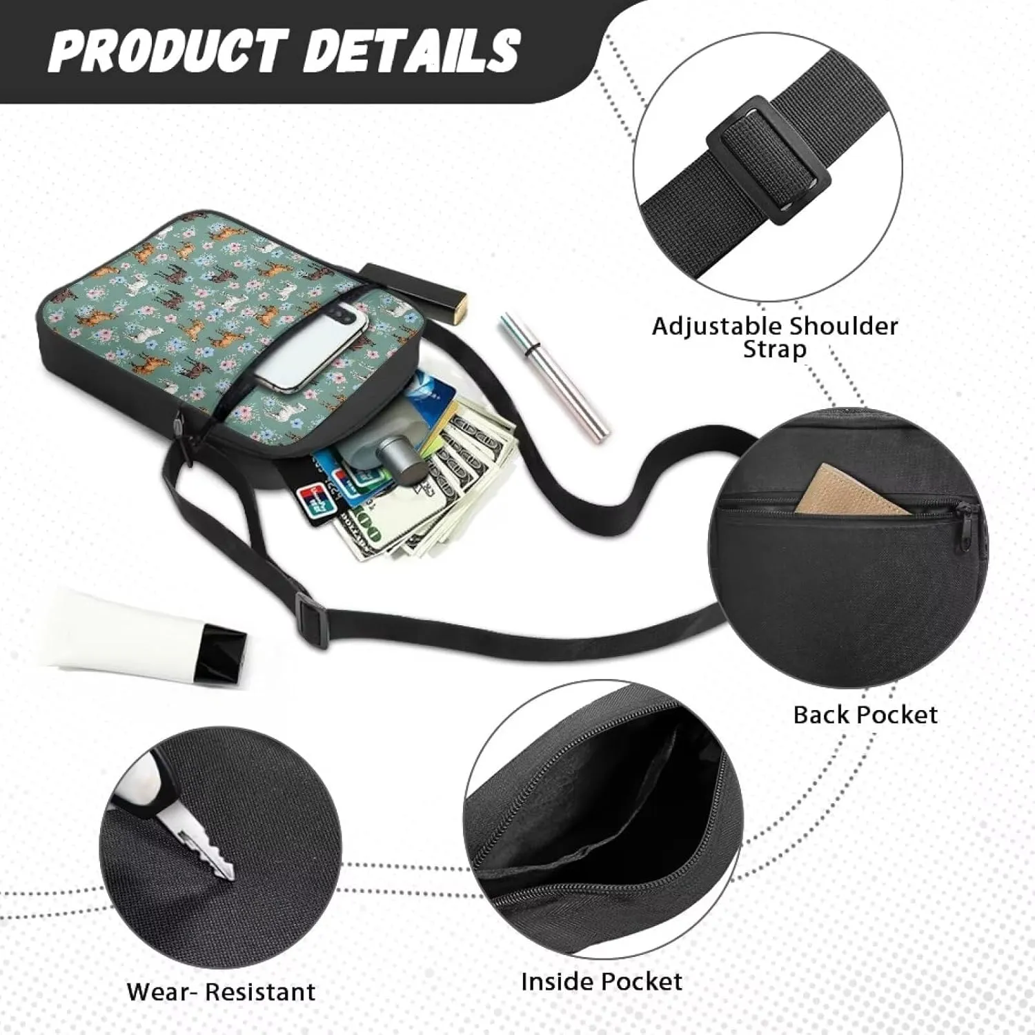 Womens Crossbody Bag Cell Phone Purse Wallet Small Shoulder Handbag for Workout Travel Gym