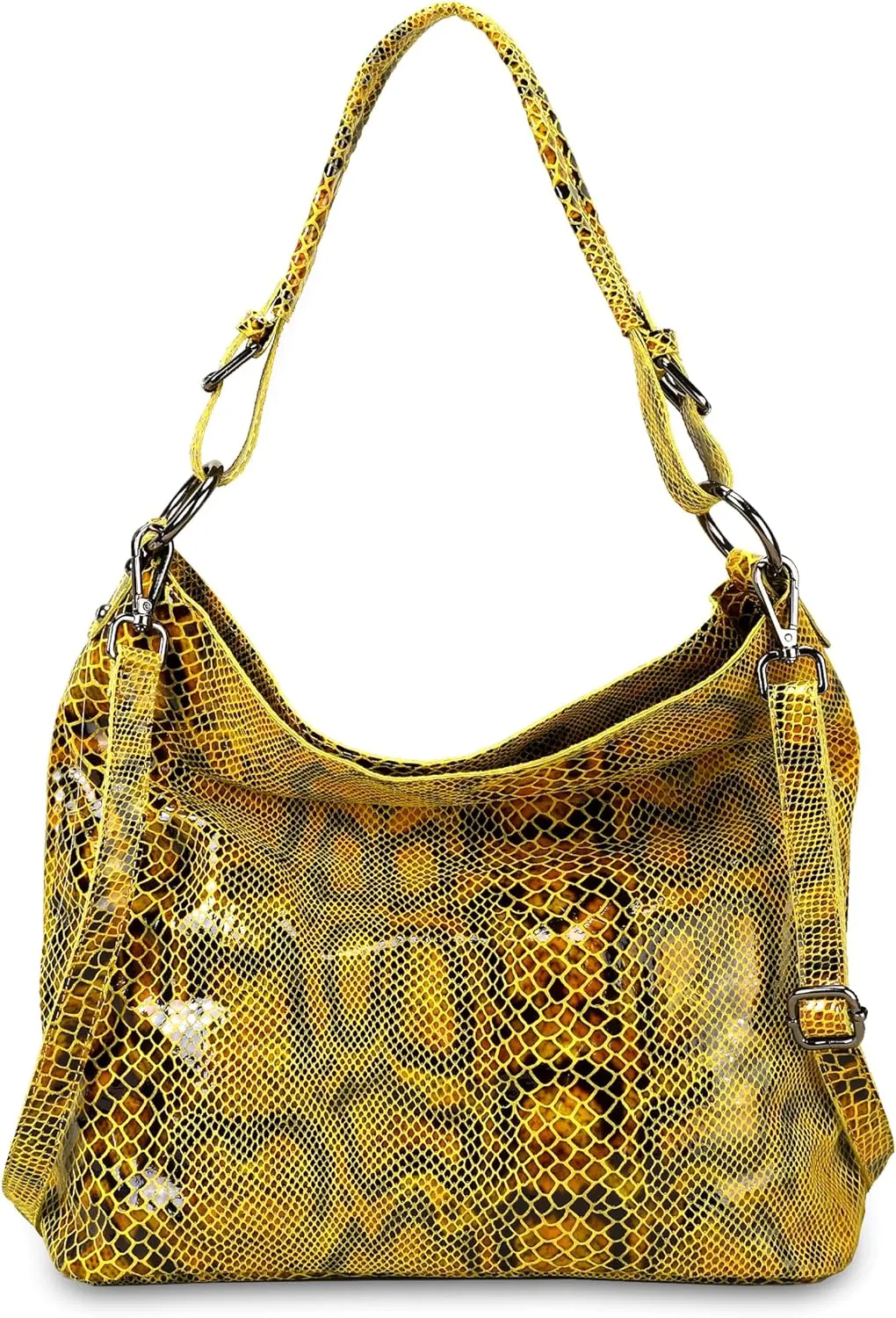 Women's Crossbody Bag with Adjustable Shoulder Strap in Snake Print Suitable for Casual and Formal Occasions
