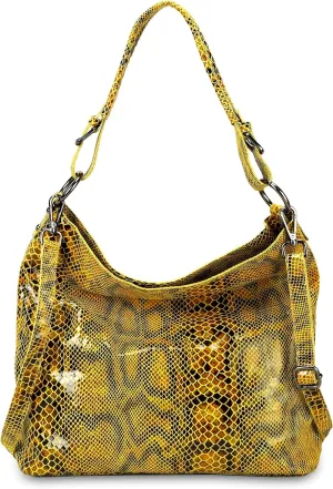Women's Crossbody Bag with Adjustable Shoulder Strap in Snake Print Suitable for Casual and Formal Occasions