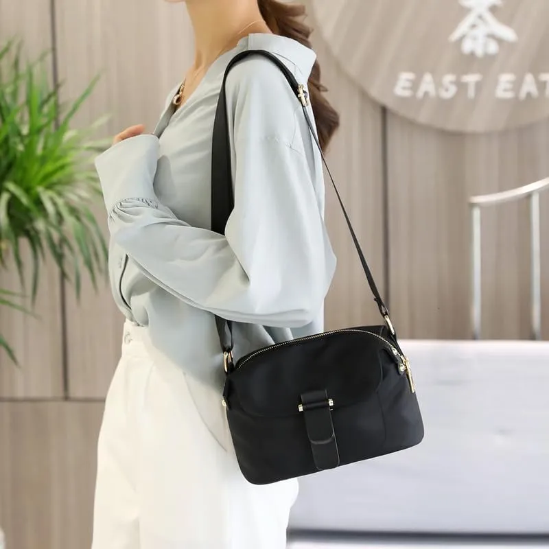 Women's Crossbody Handbags Nylon Crossbody Bags for Women Waterproof Shoulder Bag Travel Size Satchel Bags Hobo Handbag Black