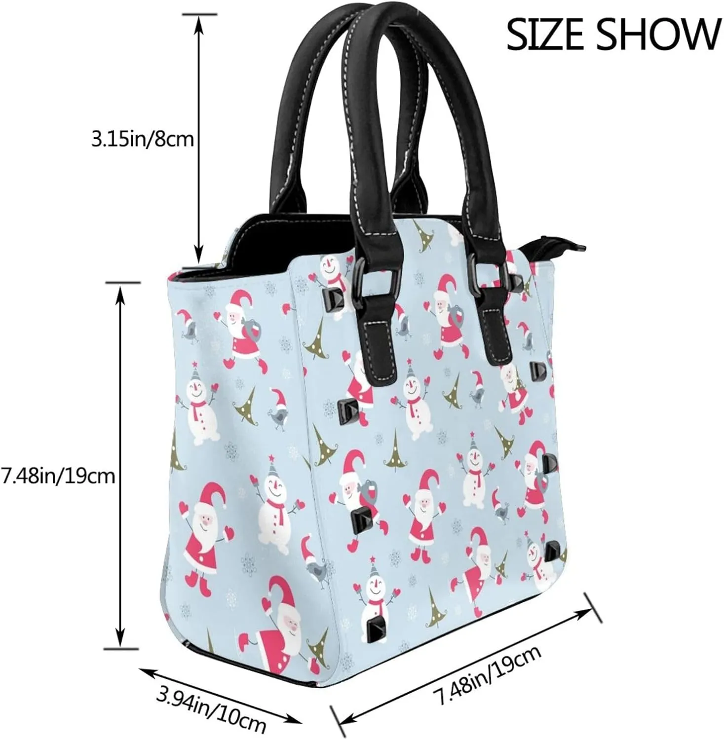 Women's Fashion Travel Shoulder Bag, Studded Handbags Purse for Women, PU Leather Shoulder Bag for Travel Shopping