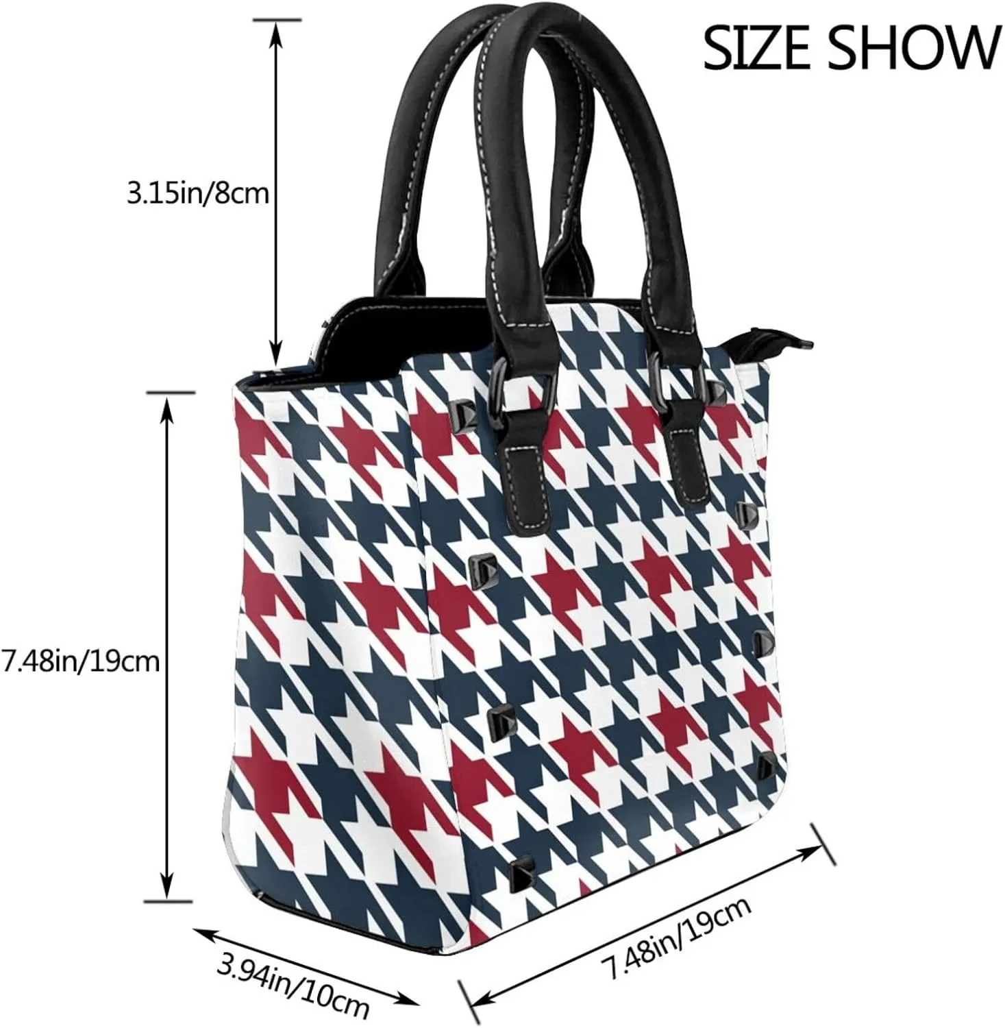 Womens Handbag Purse Handle Shoulder Crossbody Bag Rivet Satchel Tote Shoulder Bag