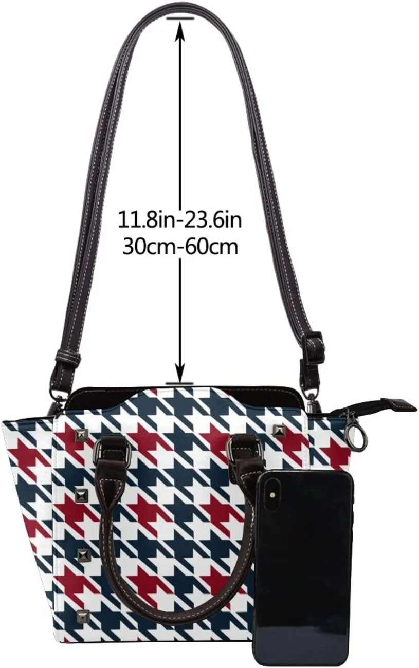 Womens Handbag Purse Handle Shoulder Crossbody Bag Rivet Satchel Tote Shoulder Bag