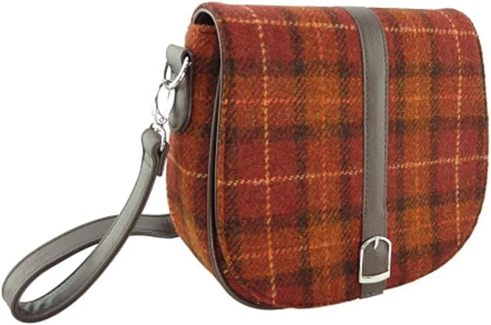 Women's Harris Tweed Beauly Shoulder Casual Bag Adjustable Strap Tartan Pattern Birthday Gift Mothr's day
