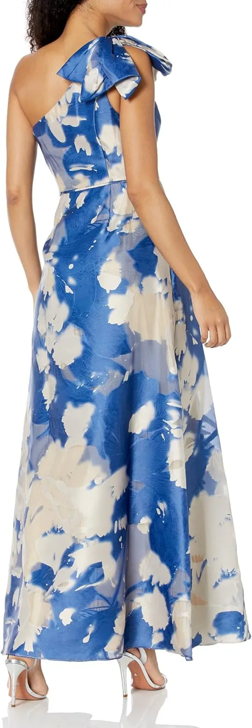 Women's One Shoulder Burnout Ballgown