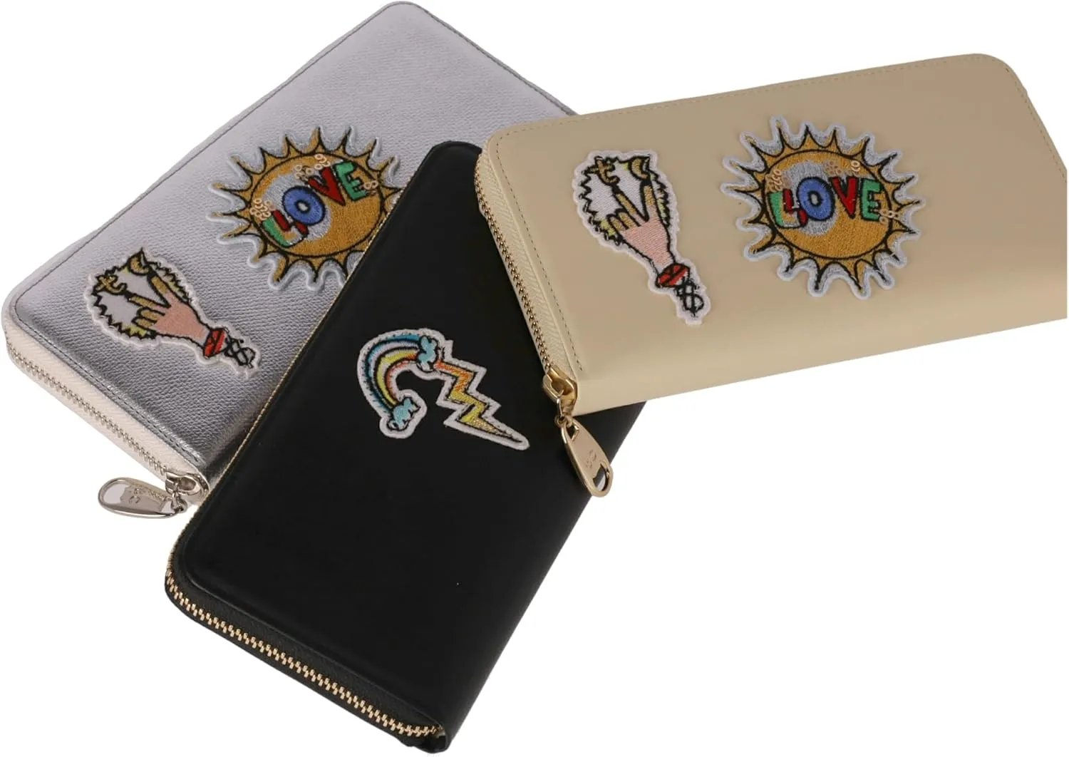 Women's Patch Embroidered Rf Long Wallet