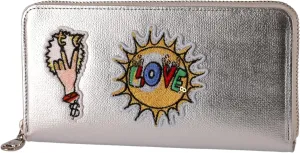 Women's Patch Embroidered Rf Long Wallet