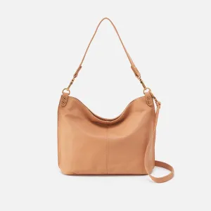 Women‘s Pier Shoulder Bag In Pebbled Leather - Sandstorm