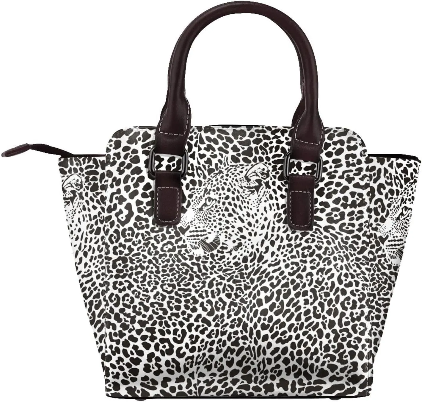Women's Pu Leather Handbag Rivet Shoulder Bag Studded Top Handle Satchel Crossbody Tote Bag Punk Bag Purse