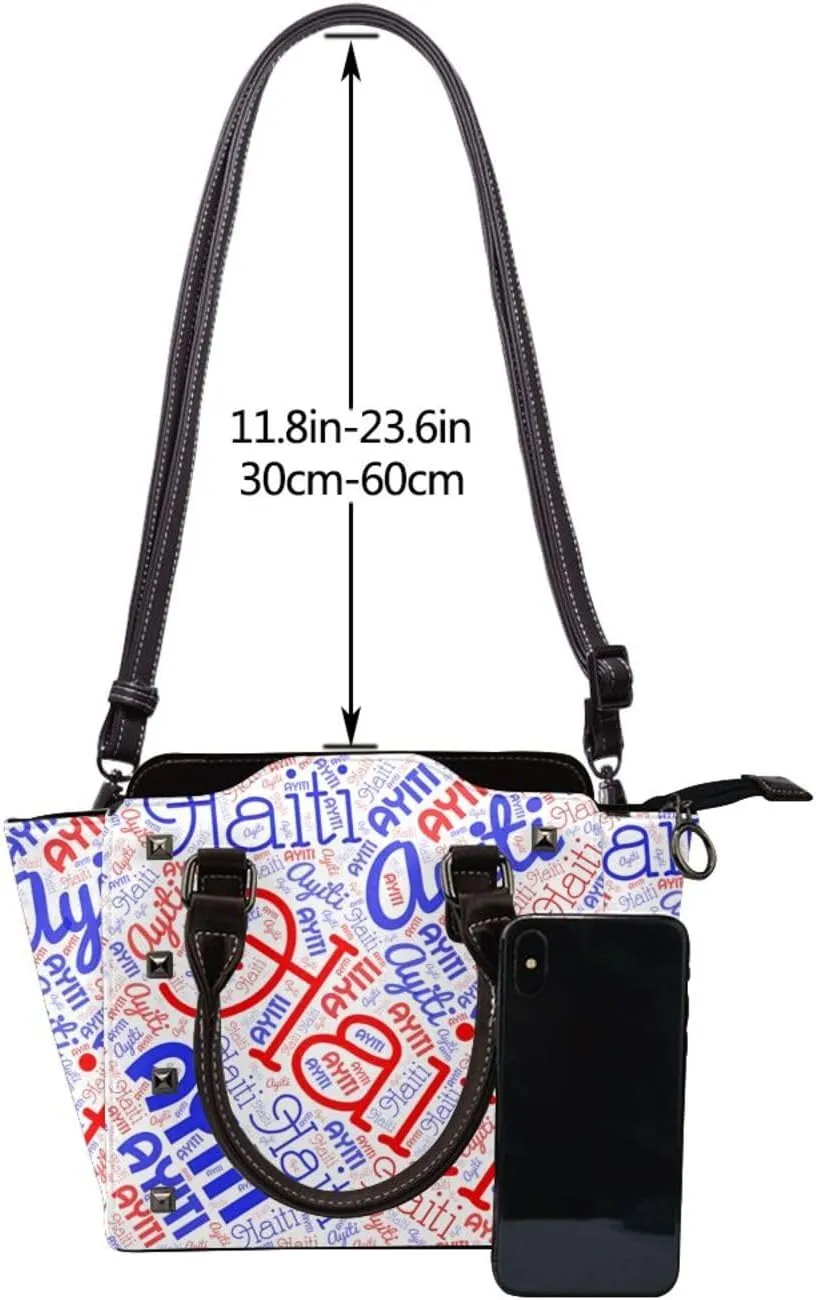 Women's Pu Leather Handbag Rivet Shoulder Bag Studded Top Handle Satchel Crossbody Tote Bag Punk Bag Purse