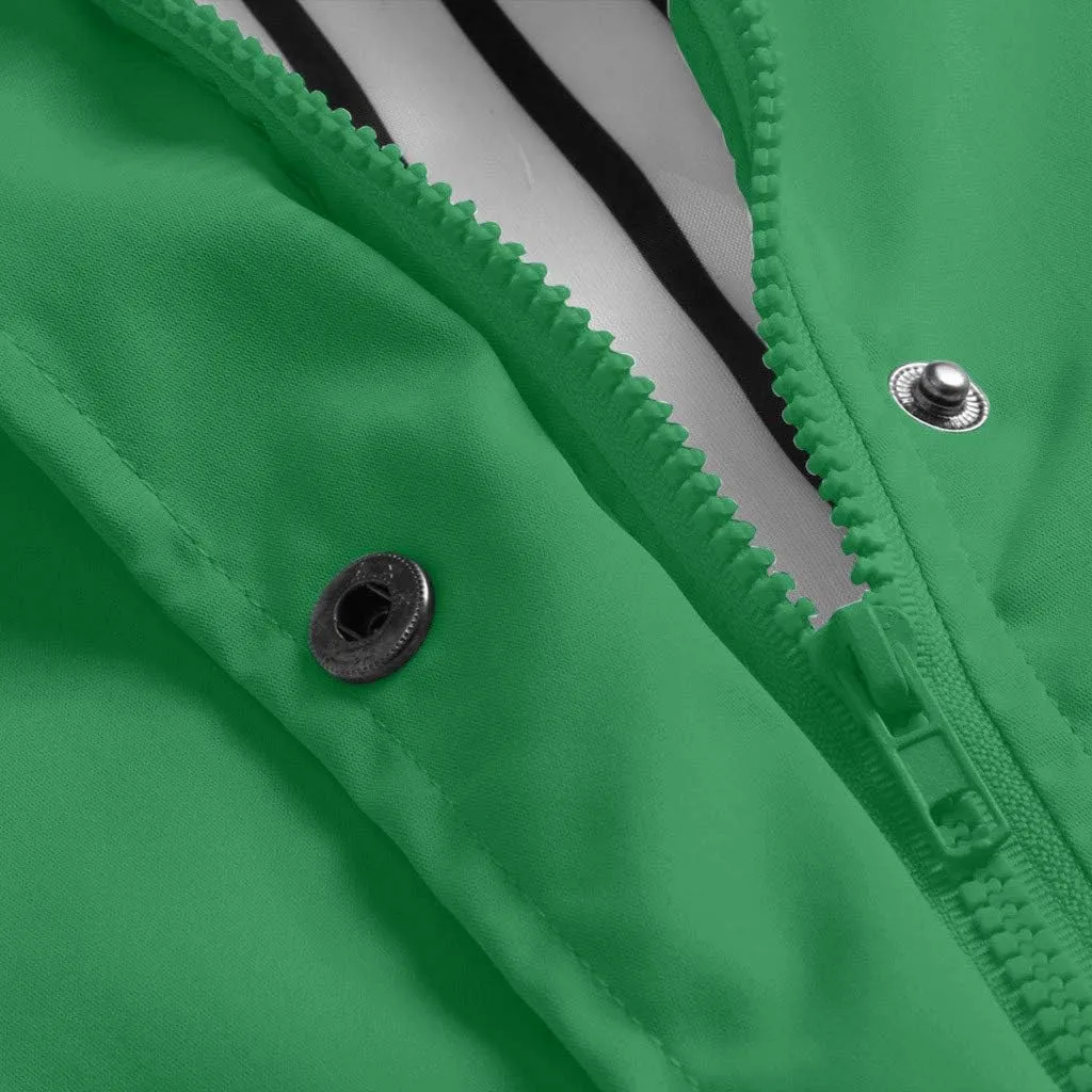 Women's Raincoats Windbreaker Rain Jacket Waterproof Lightweight Outdoor Hooded Trench Coats