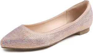 Women's Super Sparkle Bling Party Ballets Wedding Bridal Shiny Dress Flats Rhinestone