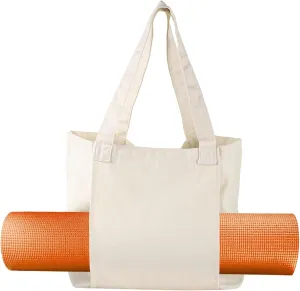Women's Yoga Mat Bag - Yoga Tote Bag with Carrier Pocket, Canvas Shoulder Gym Bag, Large Capacity for Office, Travel, Gym