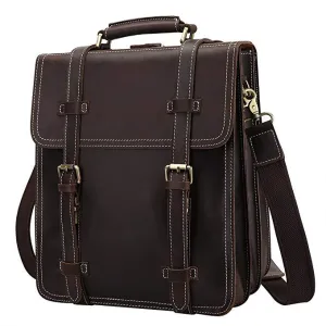 Woosir Vintage Crazy Horse Genuine Leather Backpack
