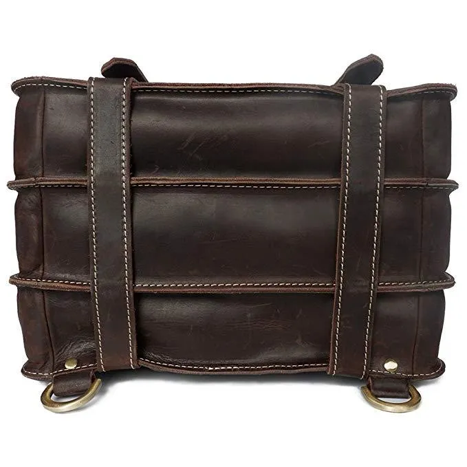 Woosir Vintage Crazy Horse Genuine Leather Backpack