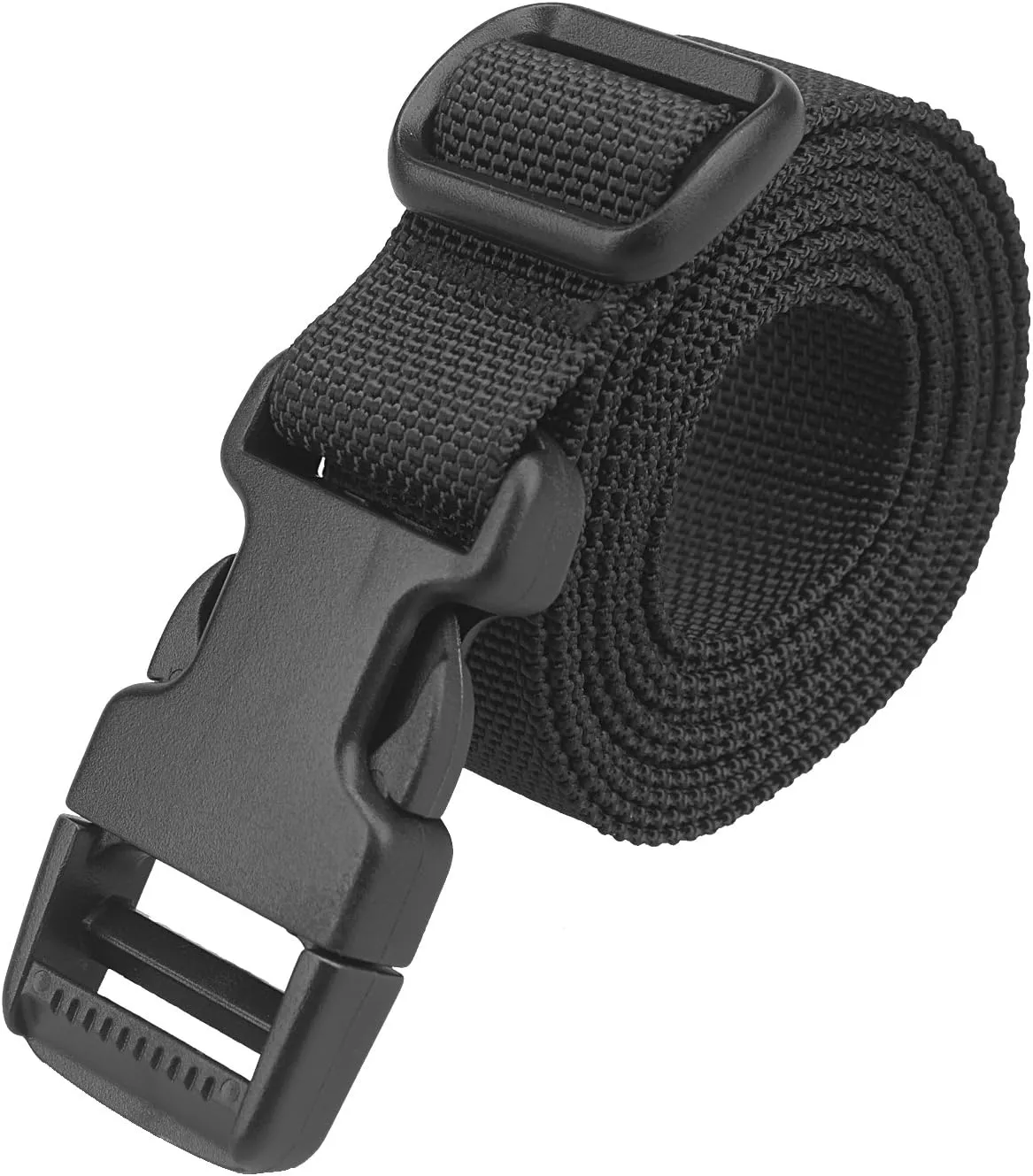 XTACER Molle Backpack Accessory Strap Luggage Straps Cover Strap Sleeping Bag Strap with Buckle (Black (10-Pack))